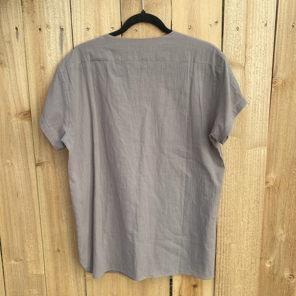 Eyn Vas Tea Shirt Ashen Grey Unisex Small Slow Fashion Japanese Cotton Industria - Picture 4 of 6